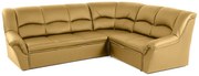 Kožená rohová sedacia súprava DUBAJ LUX XL, horčicová (S-38)
