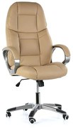 Kožené kancelárske kreslo KEVIN, béžové