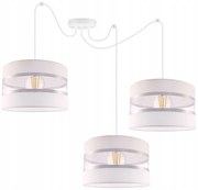 Závesné svietidlo Elegance Spider, 3x textilné tienidlo (mix 3 farieb), (výber z 2 farieb konštrukcie), (fi 35cm)