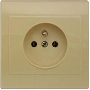 Zásuvka s uzemnením Praktik/Tesla