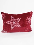 Obliečka na vankúš mikroplyš Exclusive 40 x 60 cm – Snehové vločky červené