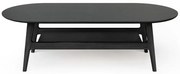 Čierny konferenčný stolík v dekore duba 60x130 cm Curved – Woodman