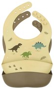 A Little Lovely Company Silikónové podbradníky sada 2 ks: Dinosaury