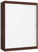 Šatní skříň CLP Mono 150 cm wenge/bílá