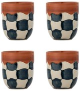 Šálky v súprave 4 ks z kameniny 375 ml Check – Bloomingville