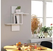 Nástenná polica MILL 70x64 cm biela