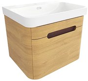 Kúpeľňová skrinka s umývadlom SAT Fusion 57,5x43x45 cm dub medový mat SATFUSION60DMU