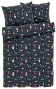 Livarno home Posteľná vianočná bielizeň z mikrovlákna, 200 x 220 cm (navy modrá) (100396369)