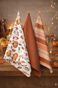 Kuchynské utierky Tekvica bavlnené 45x70 cm set 3 ks – jesenný motív
