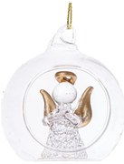 Sklenená vianočná ozdoba ø 6 cm Angel – Dakls