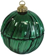 Zelená voňavá sviečka Vianočná guľa LUX 13cm