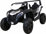 Ramiz Silná pretekárska štvorkolka pre 2 deti Biela + Bezkartáčový motor + Nafukovacie kolesá + LED zvuk