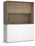 Kuchynka NIKA s drezom a batériou 1481 x 600 x 2000 mm, dub prírodný, ľavé