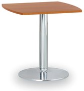 Konferenčný stolík ZEUS II, 66x66 cm, chrómovaná podnož, čerešňa