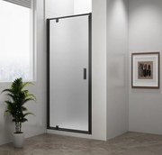 Polysan Polysan, EASY BLACK otočné sprchové dvere 760-900mm, sklo Brick, EL1638B