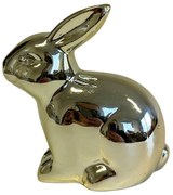 Zlatý porcelánový zajac 9cm