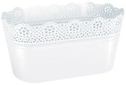 Truhlík LACEY 28,5 cm biely