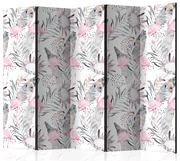 Artgeist Paraván - Flamingos and Twigs [Room Dividers]