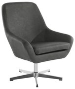 Sivé kreslo z imitácie kože Naomi - Støraa