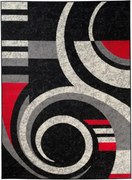 Koberec QMEGA PP CRM T155A čierny / červený