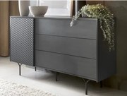 Úložná komoda Raven, čierna%