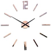 Nástěnné samolepící hodiny Carlo 75 cm hnědé