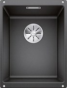Blanco Subline 320-U, silgranitový drez pod pracovnú dosku 350x460x190 mm, 1-komorový, čierna, BLA-525983