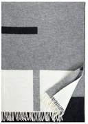 Vlnená deka Suunta 130x180, sivo-bielo-čierna / Finnsheep