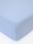 Froté plachta do postieľky 60 × 120 cm - svetlo modrá