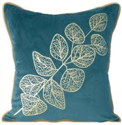 Obliečka na vankúš Popla 45x45 tyrkysová zlatá 375504