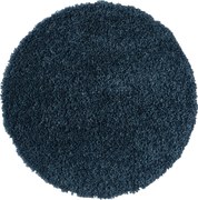 Kusový koberec My Shaggy dunkelblau kruh, 100x100 (priemer) kruh, modrá, chodba / predsieň, My Flair