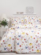 Predĺžené flanelové obliečky - Motýliky