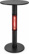 Vyhrievaný barový stôl s infražiaričom, výška 1130 mm, 1500 W, Ø 600 mm, čierny