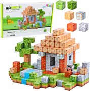 LEAN Toys Magnetické stavebné kocky Štvorcový svet 3D 312 el.