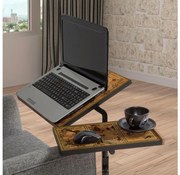 Polohovateľný stôl GLEN 87x67 cm hnedá/čierna