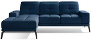 Rohová sedacia súprava Tempo, Ľavá, modrá (monolith 77)