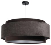 Luster na lanku DOBLO 1xE27/60W/230V pr. 60 cm hnedá/strieborná