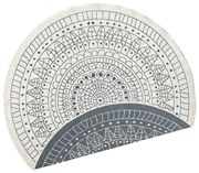 Sivo-krémový vonkajší koberec NORTHRUGS Porto, ⌀ 140 cm