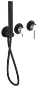 Sapho Sapho, ULTRAMIX podom. sprch./vaňová batéria, ručná sprcha, 2 výstupy, čierná mat/chróm, UT045BC