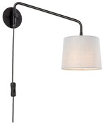 Endon 79500 - Nástenné svietidlo CARLSON 1xE14/40W/230V sivá/čierna