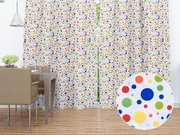 Biante Bavlnený záves Sandra SA-006 Farebné bodky na bielom 140x140 cm