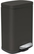 Spirella Pedálový odpadkový kôš soft-close Akira 12 l, matná čierna, 12 l