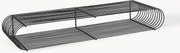 Kovová nástenná polica Curva, Š 80 cm