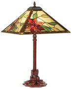 Tiffany stolná lampa vitráž ALYA 61*Ø43 2*E27