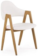 Stolička K247 ekokoža/kov biela 53x57x80