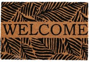 Kokosová rohožka Welcome leaves, 59 x 39 cm