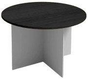 Rokovací stôl s guľatou doskou PRIMO GRAY, priemer 1200 mm, sivá/wenge