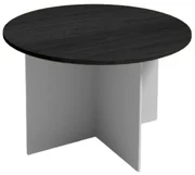 Rokovací stôl s guľatou doskou PRIMO GRAY, priemer 1200 mm, sivá/wenge