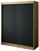 Skriňa Halifax T 180 Dub Artisan/čierna