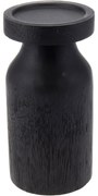 Svietnik z mangového dreva Thabo, 10 x 20 cm, čierna